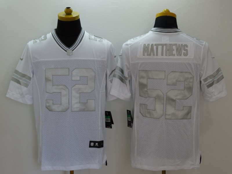 Men's Green Bay Packers Clay Matthews #52 White Jersey